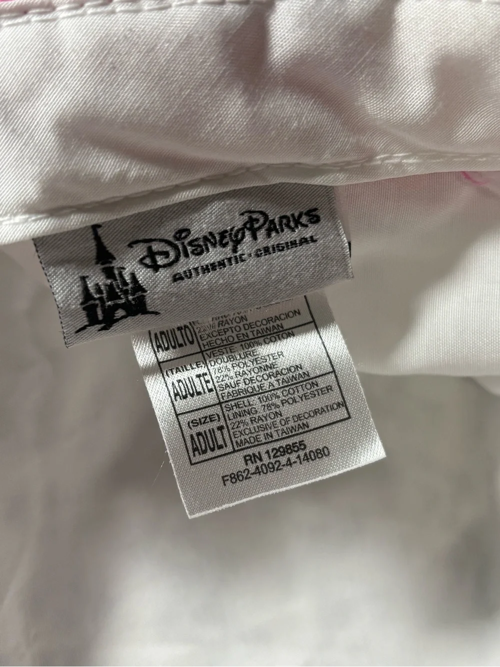 Disney Parks Mickey Mouse Chevron Pattern Cadet Cap Hat Pink Black Size Adult